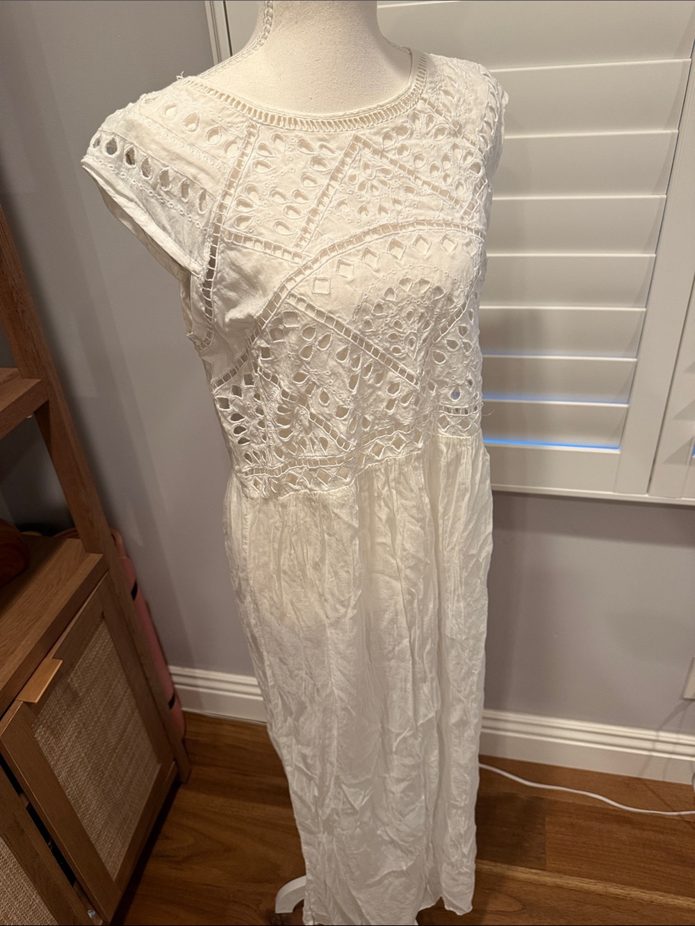 100% cotton white dress